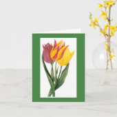 Redoute Tulip Carte pour notes (Fleur jaune)