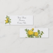 Redoute Yellow Roses Cartes de visite personnalisé (Devant / Derrière)