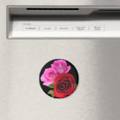 RedPinkTonedRoses2 Magneet (Insitu (Vaatwasser))