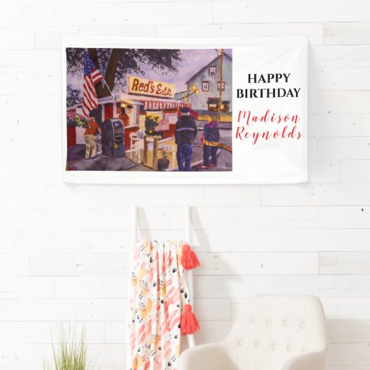 Red's Eats Lobster Shack Verjaardagsbanner Spandoek (Insitu)