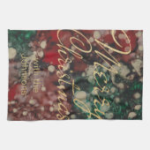 Reds Greens Golds Personalize Kitchen Theedoek (Horizontaal)