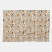 Redtick Coonhounds op Tan Theedoek (Horizontaal)