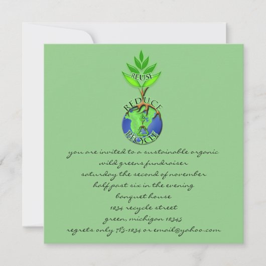 ReDuce gebruiken Recyclen Kaart (Voorkant)