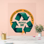 Reduce Reuse Recycle Eco Tee Acryl Bord (Huwelijk)