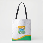 Reduce Reuse Recycle Eco Tote Bag (Devant)