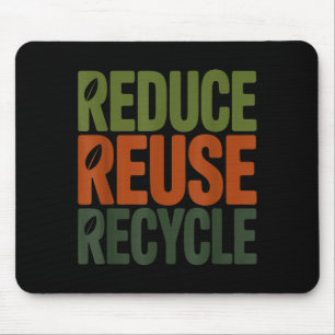 Reduceer hergebruik recycle ecologisch vriendelijk muismat