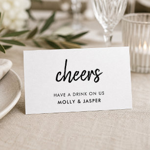 Réduction À votre santé Carte de bon de boisson de mariage