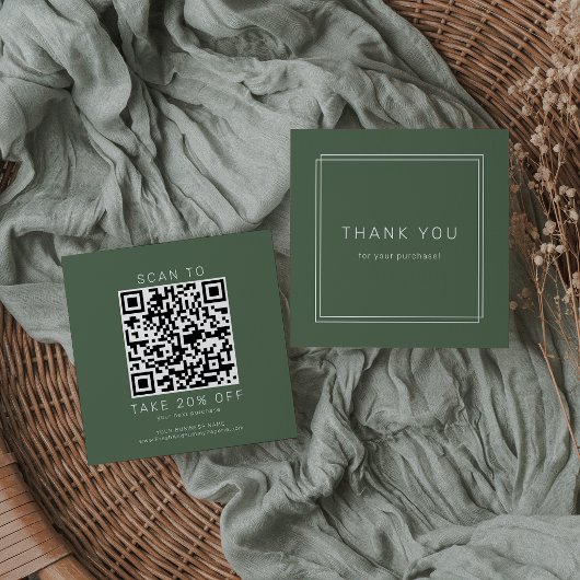 Réduction AVERY Rustique Carte de Remerciement QR Code Entre