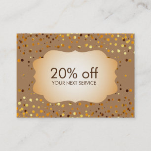 Réduction Cadeau de remise de bon de carte de bon d'or de