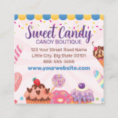 Réduction Candy Chocolates Cupcakes Carte de rabais (Dos)