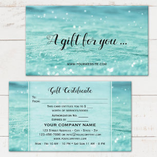 Réduction Carte Cadeau de Beauté Water Sparkles Spa
