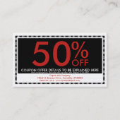 Réduction carte de bon de style d'emo (Devant)