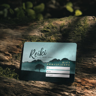 Réduction Carte de certificat-cadeau Reiki Master Yoga Instr