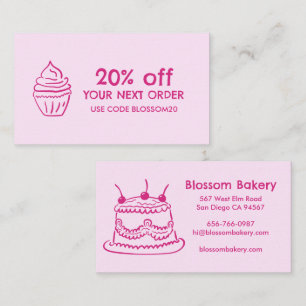 Réduction Carte de fidélité Boulangerie Pâtisserie Gâteau