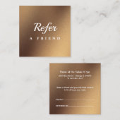 Réduction Carte de parrainage de salon & spa professionnelle (Devant / Derrière)