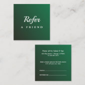 Réduction Carte de parrainage de salon & spa professionnelle (Devant / Derrière)