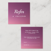 Réduction Carte de parrainage de salon & spa professionnelle (Devant / Derrière)