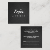 Réduction Carte de parrainage de salon & spa professionnelle (Devant / Derrière)