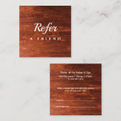 Réduction Carte de parrainage de salon & spa professionnelle (Devant / Derrière)