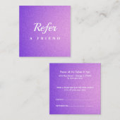 Réduction Carte de parrainage de salon & spa professionnelle (Devant / Derrière)