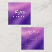 Réduction Carte de parrainage de salon & spa professionnelle (Devant / Derrière)