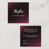 Réduction Carte de parrainage de salon & spa professionnelle (Devant / Derrière)