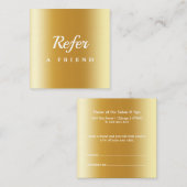 Réduction Carte de parrainage de salon & spa professionnelle (Devant / Derrière)