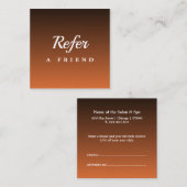 Réduction Carte de parrainage de salon & spa professionnelle (Devant / Derrière)