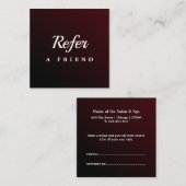 Réduction Carte de parrainage de salon & spa professionnelle (Devant / Derrière)