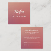 Réduction Carte de parrainage de salon & spa professionnelle (Devant / Derrière)