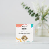Réduction Carte de rabais Abstraite couleur moderne (Debout devant)