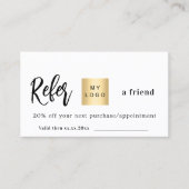 Réduction Carte de référence du logo commercial du code qr b (Devant)