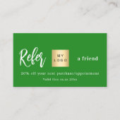 Réduction Carte de référence du logo commercial du code qr v (Devant)