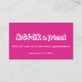 Réduction Carte de référence professionnelle à code qr blanc (Devant)