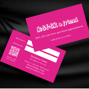 Réduction Carte de référence professionnelle à code qr blanc