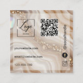 Réduction Carte de remerciement de commande insert en or bei (Dos)