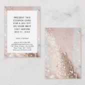 Réduction Carte de remise parties scintillant (Devant / Derrière)