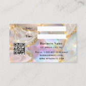 Réduction Carte de rendez-vous de logo d'entreprise en or be (Dos)