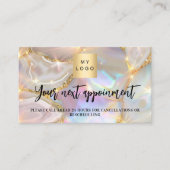 Réduction Carte de rendez-vous de logo d'entreprise en or be (Devant)