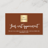 Réduction Carte de rendez-vous du logo commercial orange rou (Devant)