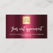 Réduction Carte de rendez-vous du logo d'entreprise de la Bo (Devant)