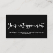 Réduction Carte de rendez-vous professionnelle QR en noir bl (Devant)