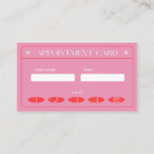 Réduction Carte de rendez-vous simple Photo rose cheveux (Dos)