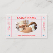 Réduction Carte de rendez-vous simple Photo rose cheveux (Devant)