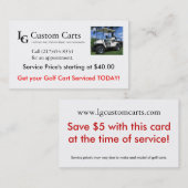 Réduction Carte de service aux entreprises (Devant / Derrière)