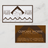 Réduction carte de timbre diamant cupcake (Devant / Derrière)