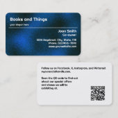 Réduction Carte de visite à huile bleu marine texturé (Devant / Derrière)