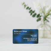 Réduction Carte de visite à huile bleu marine texturé (Debout devant)