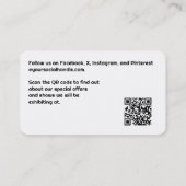 Réduction Carte de visite à huile métallique texturé (Dos)