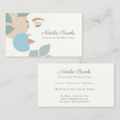 Réduction Carte de visite botanique d'esthéticienne moderne (Devant / Derrière)